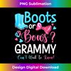 EV-20231114-5082_Womens Gender Reveal Boots Or Bows Grammy Matching Baby Party V-Neck.jpg
