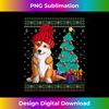 QK-20231115-1350_Dog lovers Cute Welsh Corgi Santa Hat Ugly Christmas Sweater Tank Top.jpg