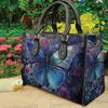 Butterfly Landscape Leather Handbag & Wallet, Colorful Butterfly Shoulder Bag, Custom Bag, Retro Handbag, Gift for Her.jpg