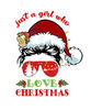 Just A Girl Who Loves Christmas Messy Bun Girl Christmas T-Shirt copy.jpg