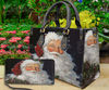 Christmas Santa Claus leather Bag Handbag, Christmas Women Bag and Purse, Christmas Gift, Custom Handbag, Santa Claus Christmas Bag 5.jpg