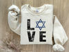 Love Israel Sweatshirt, Hanukkah Gift, Israel Sweater, Jewish Gift, Chanukah, Israel Jewish, Pray for Israel, Support Israel, Israel Shirt.jpg
