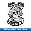 HM-10778_Dy of the Dead - Dia de los Muertos Skull - black and white 6342.jpg