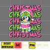Pink Blue Dog & Christmas Png, Christmas Cartoon Png, Funny Christmas 2023 Png, Blue Dog and Family Png, Pink Christmas Png File (5).jpg