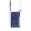 Leather bag phone woman blue_3422.JPG