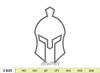 Applique Spartan warrior embroidery design, spartan embroidery design, Spartan Helmet silhouette Embroidery Design, 4 Sizes.jpg