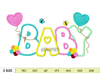 Cute Baby embroidery design, Newborn embroidery designs, Nursery embroidery file, Baby girl embroidery boy kid, 5 Sizes.jpg