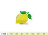 Mini Lemon Embroidery Design, Leaves Embroidery Design, 4 Size.jpg