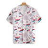 Flag And Firework Pattern 4th Of July Patriotic American Flags Aloha Hawaiian Beach Summer Graphic Prints Button Up Shirt.jpg