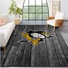 Pittsburgh Penguins Nhl Team Logo Grey Wooden Style Nice Gift Home Decor Rectangle Area Rug.jpg