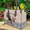 Custom Elephant Leather Handbag, Personalized Bag,Leather Handbag,Travel handbag,Teacher Handbag,Custom Bag,Vintage Bags,Woman Shoulder.jpg