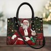 Santa Claus Christmas Women 3D Handbags, Merry Christmas Bag, Christmas Leather Bag, Christmas Purrse, Christmas Shoulder Bag, Crossbody Bag.jpg