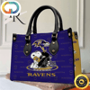 Baltimore Ravens NFL Snoopy Women Premium Leather Hand Bag.jpg