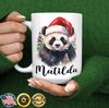 Christmas Panda Mug - Personalized Panda Christmas Gift - Custom Panda Xmas Mug - Panda Gifts for Girls - Panda Bear Mug - Panda Lover Mug.jpg