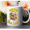 Cute But Lazy Ceramic Mug, Cute Sloth Coffee Mug, Feeling Lazy Mug, I'd Rather Be Sleeping Coffee Cup, Sleepy Sloth Mug, Do Nothing Mug.jpg