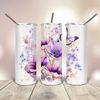Purple Anemones Tumbler Wrap 20 Oz skinny tapered straight template digital download sublimation graphics  instant download  sublimation Png.jpg