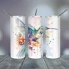 Watercolor Hummingbird Tumbler Wrap Png 20 Oz skinny tapered straight template digital download sublimation graphics  instant download.jpg
