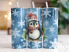Christmas Penguin Tumbler Wrap PNG, 20 oz Skinny Tumbler Sublimation Design Digital Download Instant Digital Only, Winter Snowflakes Tumbler.jpg