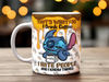 Stitch Coffee Lover Mug Design, Cute Blue Alien Digital Download, Drink Coffee and Know Things Wrap PNG.jpg