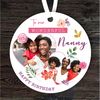 Nanny Floral Heart Photo Frames Birthday Gift Round Personalised Ornament.jpg