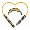 Chargers Heart Svg, Sport Svg, LA Chargers Svg,.png