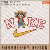 Luffy Nike Embroidery Files, Nike Embroidery, One Piece, Anime Inspired Embroidery Design, Machine Embroidery Design.jpg