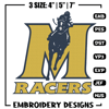 Murray State Racers logo embroidery design, NCAA embroidery, Sport embroidery,Embroidery design,Logo sport embroidery.jpg