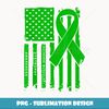 American Flag Ribbon Duchenne Muscular Dystrophy Awareness - Vintage Sublimation PNG Download