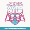 Star Wars Darth Vader Neon Portrait Logo - Unique Sublimation PNG Download