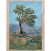 One of a kind painting "Tree in the wind" for bedroom or living room decor. Art is ready to ship.
