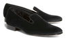Men's Handmade  Black Velvet loafer Slippers Shoes, Black Velvet leather shoes.jpg