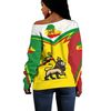 Ethiopia Flag Lion King Women Off Shoulder - Zig Zag Style, African Women Off Shoulder For Women