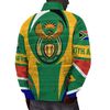 South Africa Action Flag Padded Jacket, African Padded Jacket For Men Women