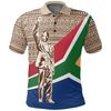 Nelson Mandela South Africa Flag Polo Shirt, African Polo Shirt For Men Women