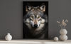 Wolf Photography Style Painting Cavas Print, Wolf Wall Art, Man Cave Wall Art, Game Room Decor, Framed Unframed Ready To Hang.jpg