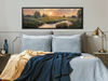 Sunset Meadow Wall Art, Oil Landscape Painting On Canvas By Mela - Large Gallery Wrapped Canvas Art Prints With Or Without Floating Frames.jpg