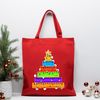 Merry Christmas, Christmas Tote Bag, Christmas Bag, Christmas Canvas Bag, Math Teacher Christmas Gift, Teacher Xmas Bag, Christmas Book Tree.jpg