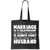 Marriage Is A Relationship Funny Husband Tote Bag.jpg