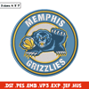 Memphis Grizzlies logo embroidery design,NBA embroidery,Sport embroidery,Embroidery design, Logo sport embroidery..jpg