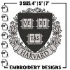 Harvard University logo embroidery design, NCAA embroidery, Sport embroidery, Embroidery design, Logo sport embroidery.jpg