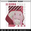 Zero two Embroidery Design, Darling in the fran Embroidery,Embroidery File,Anime Embroidery,Anime shirt,Digital download.jpg