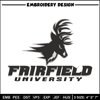 Fairfield University logo embroidery design, NCAA embroidery, Sport embroidery, Embroidery design ,Logo sport embroidery..jpg