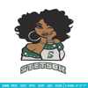 Stetson Hatters girl embroidery design, NCAA embroidery, Embroidery design, Logo sport embroidery,Sport embroidery.jpg