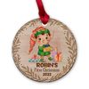 Personalized Wood Baby Boy First Christmas Ornament Gnome Xmas.jpg