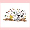 Fall Snoopy With Woodstock Autumn Leaves SVG File For Cricut.jpg