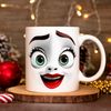 3D Funny Face Mug Wrap 11oz & 15oz Mug Template, Flower Mug Sublimation Design Mug Wrap Template PNG Instant Digital Download1.jpg