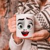 3D Funny Face Mug Wrap 11oz & 15oz Mug Template, Flower Mug Sublimation Design Mug Wrap Template PNG Instant Digital Download5.jpg