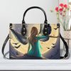 PU Leather Handbag women's shoulder satchel purse tote Unique fun Fairy angel wings magical Abstract design  Stand out in the crowd.jpg
