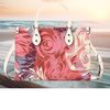 Women PU leather Handbag tote Floral botanical design purse 3 sizes large can be a beautiful beach travel tote Vacation Beach Travel.jpg