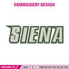 Siena College logo embroidery design, NCAA embroidery, Embroidery design,Logo sport embroidery,Sport embroidery.jpg